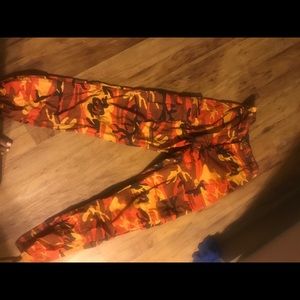 Orange army pants
